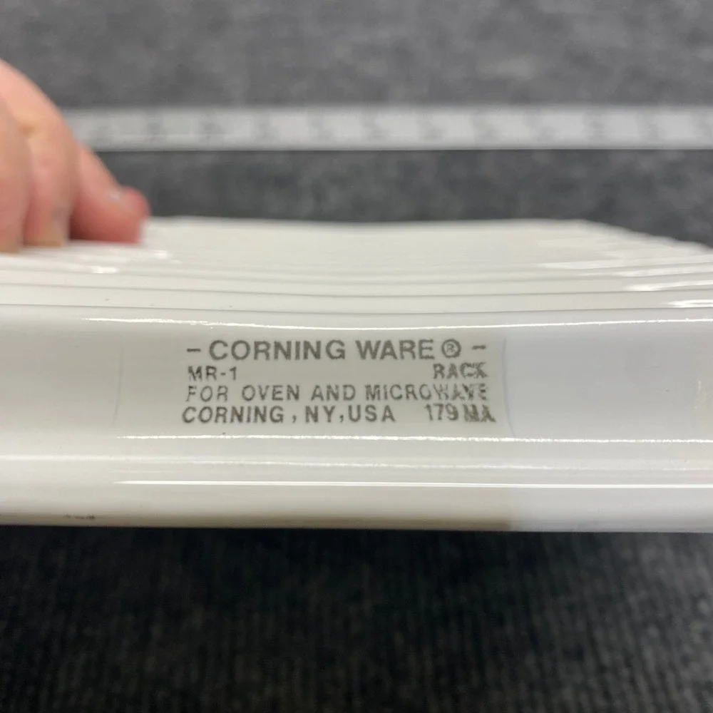 Corning Ware MR-1 White Pyroceram Roasting Rack Insert Oven Microwave Safe 9x7